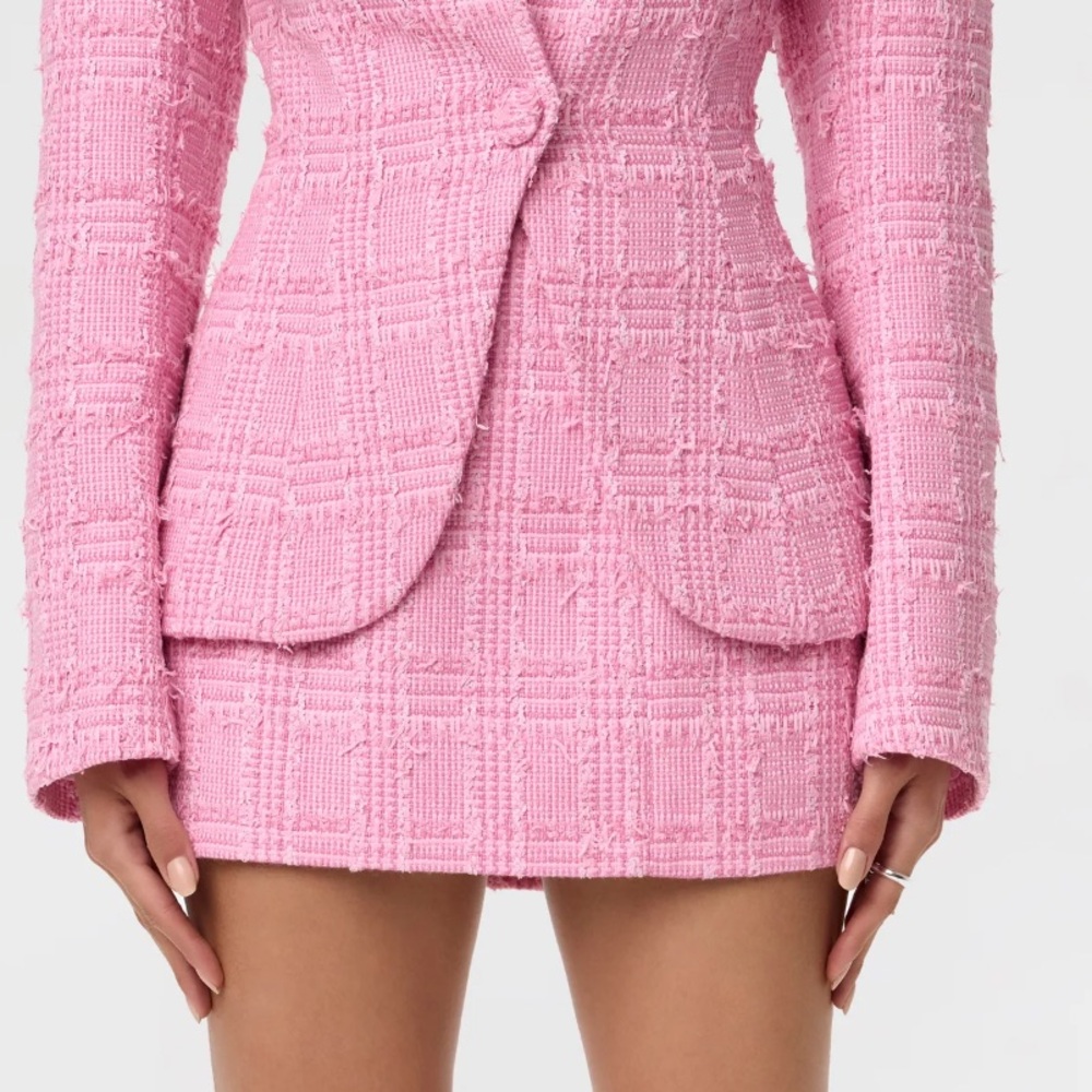 Naked wardrobe- tweed suiting mini skirt